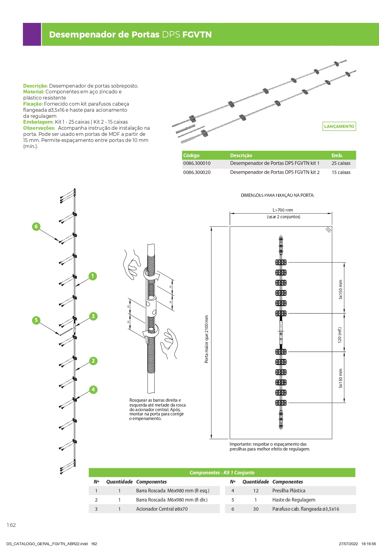 Kit 2 Desempenador de Porta - FGVTN - Imagem 2