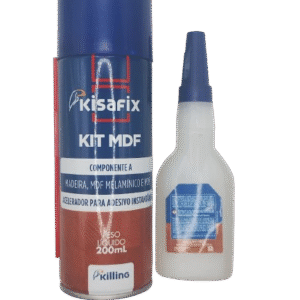 Kit Mdf - Cola Instantânea 65g + Acelerador 200ml Kisafix